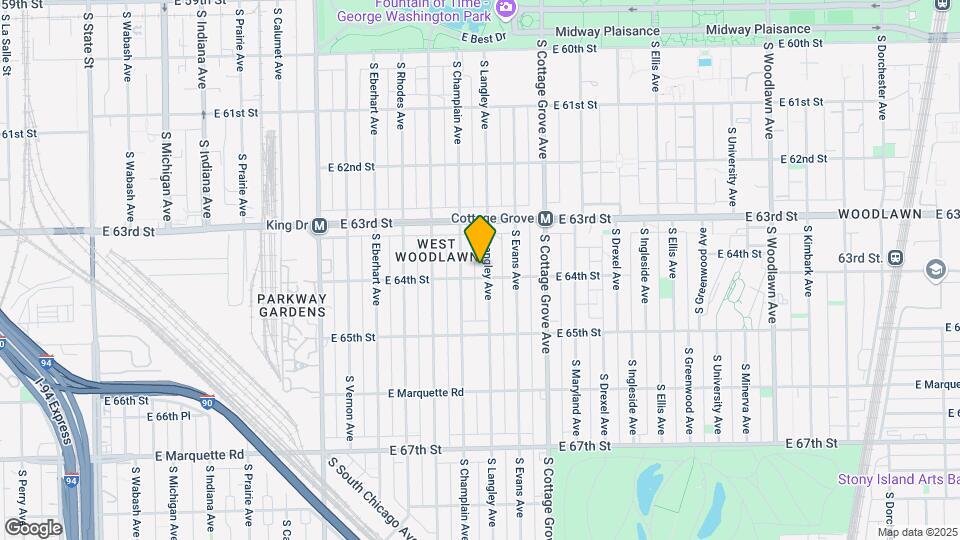 6354 S Langley Ave Map and Location Details