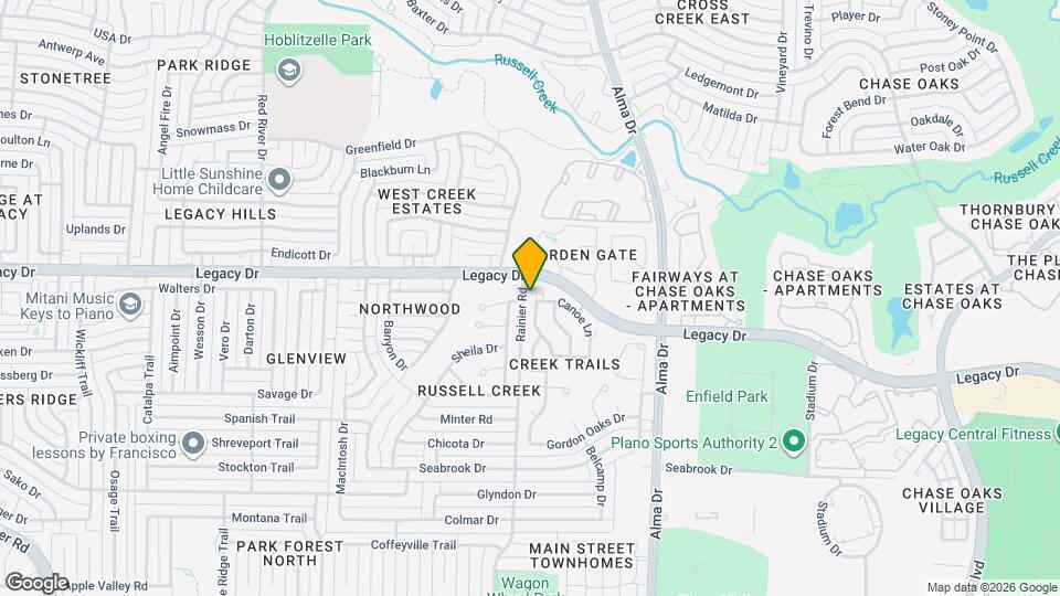 6941 Hickory Creek Mapa y Detalles de la Ubicación