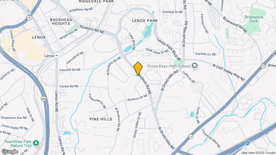 2042 E Roxboro Rd NE Map and Location Details