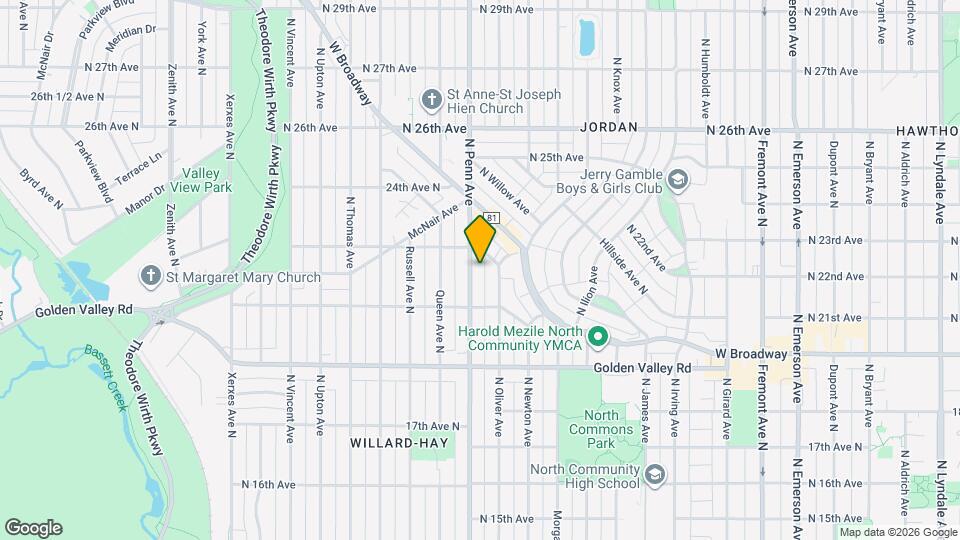 2210 N Penn Ave Map and Location Details