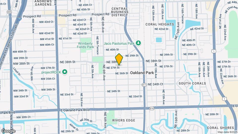 845 NE 37th St Map and Location Details