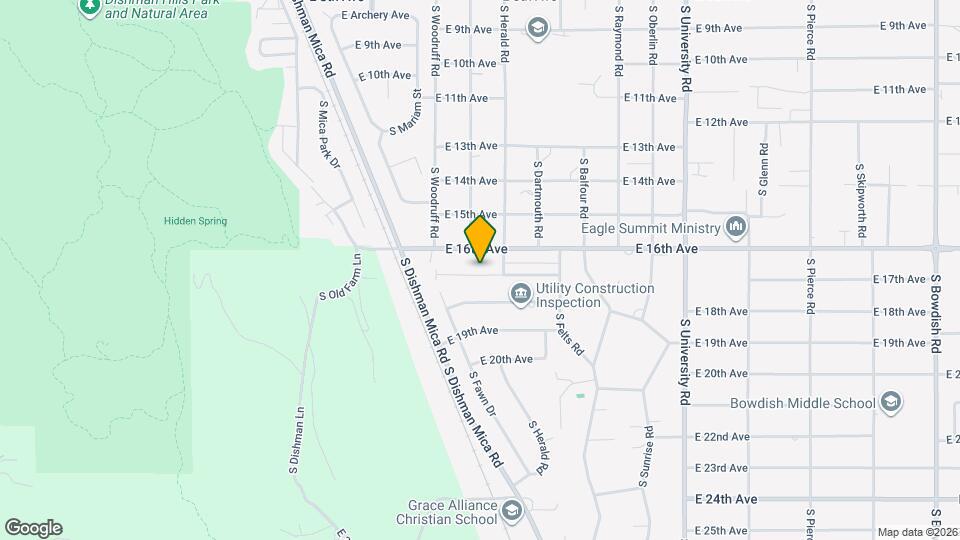 10015 E 17th Ln Map and Location Details