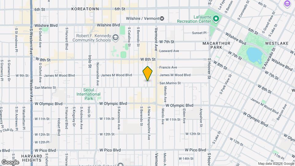 927 1/2 S New Hampshire Ave, Unit 2 Map and Location Details