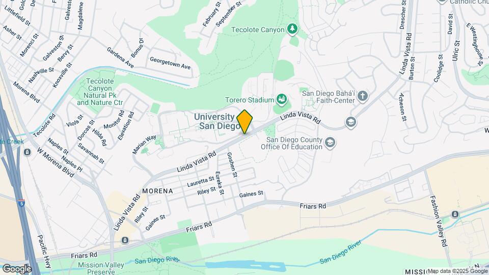 5945 Linda Vista Rd Map and Location Details