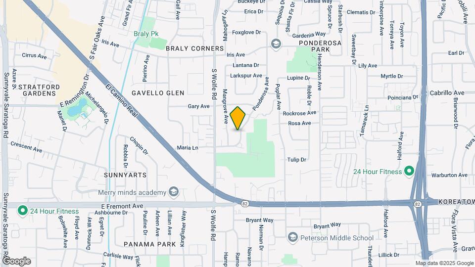 979 Ponderosa Ave Map and Location Details