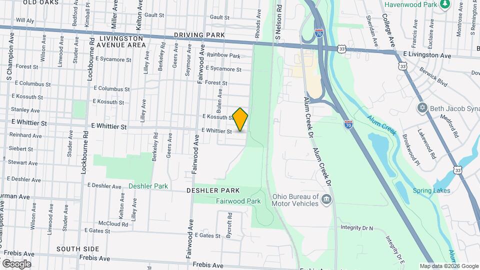 1715 E Whittier St Map and Location Details