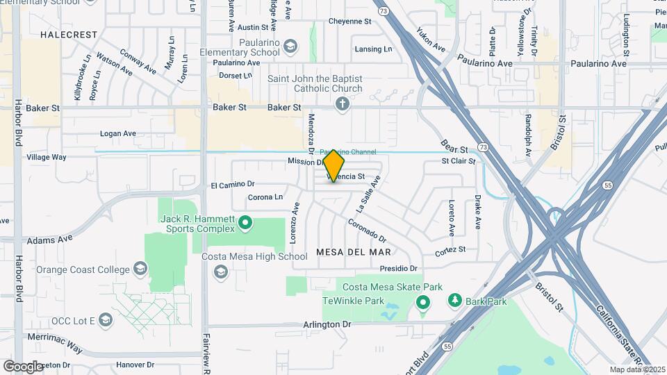 1022 El Camino Dr, Unit C Map and Location Details