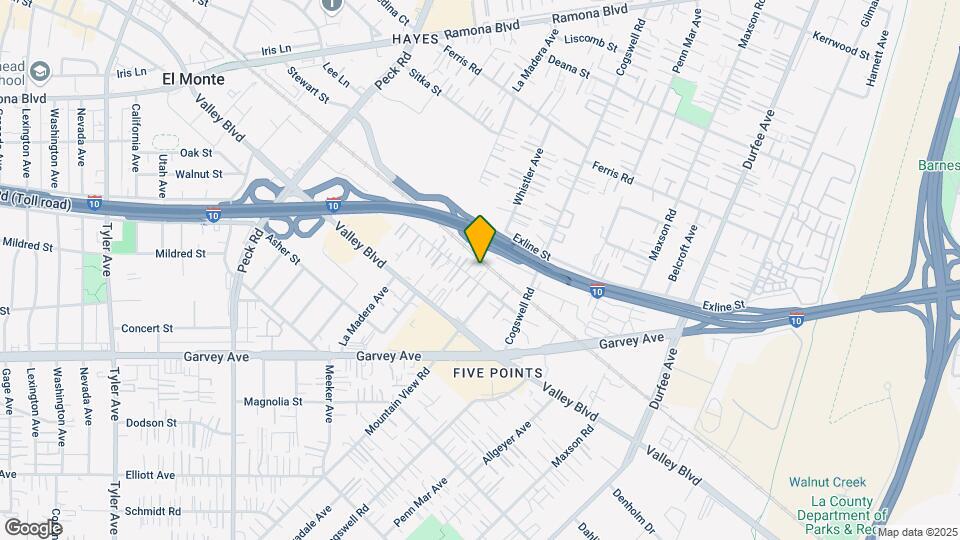 11710 Valley Blvd Map and Location Details