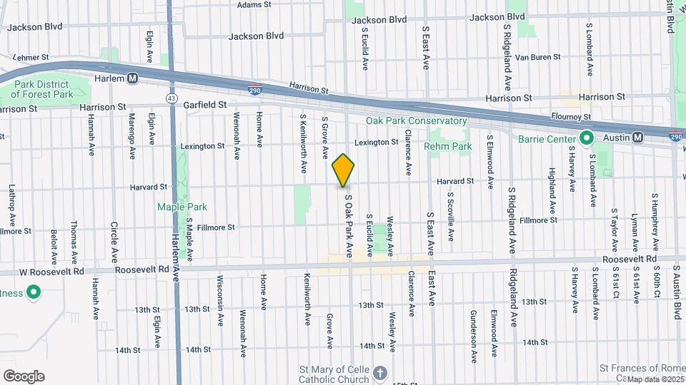 1109 S Oak Park Ave, Unit 2 Map and Location Details