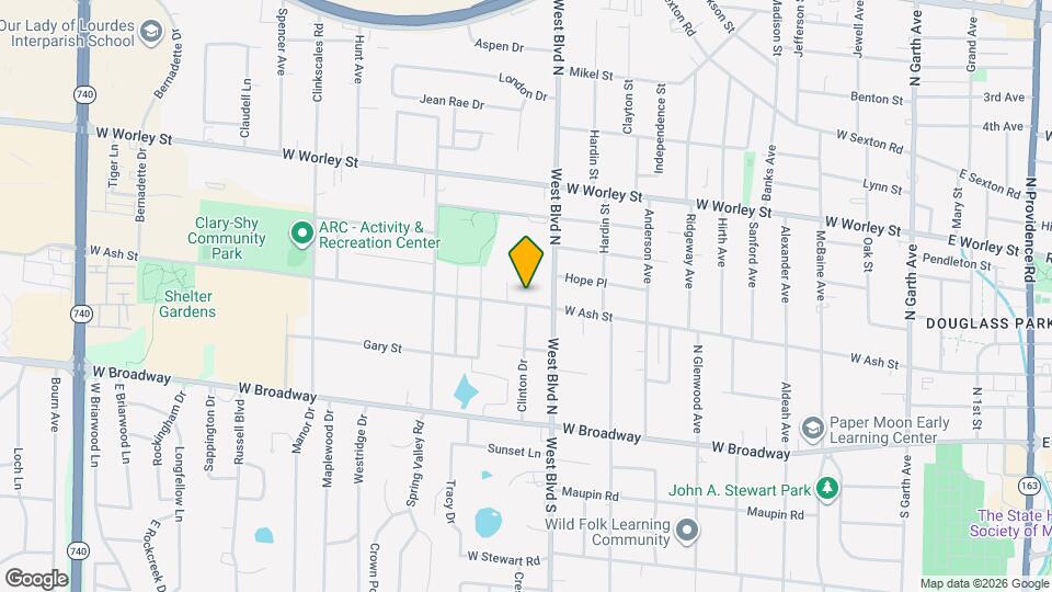 1013 W Ash St Map and Location Details