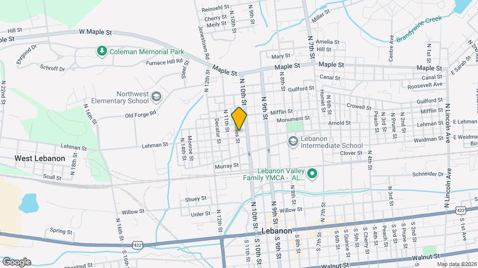 1021 Lehman St Map and Location Details