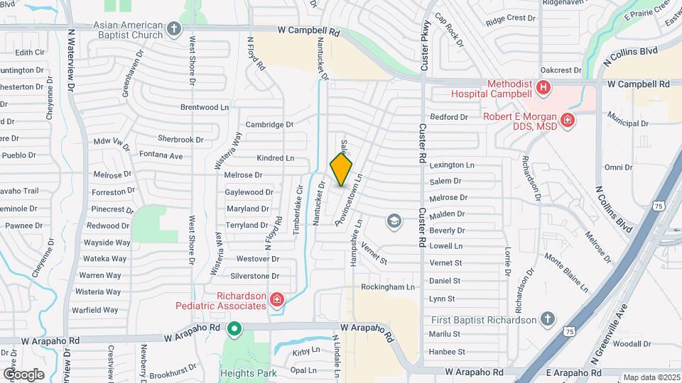 605 Melrose Dr Mapa y Detalles de la Ubicación