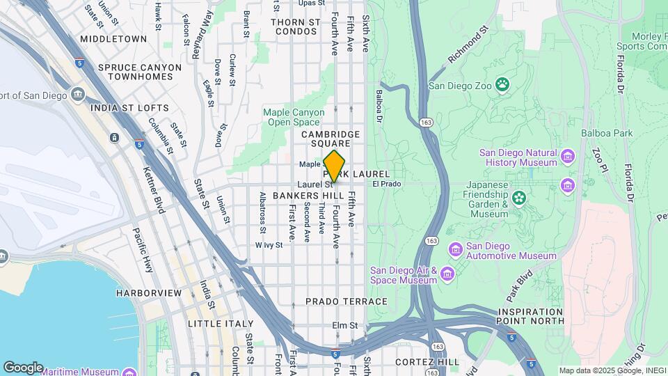 345 Laurel St Map and Location Details