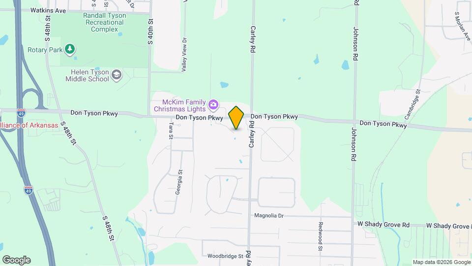 3345 W Don Tyson Pkwy Map and Location Details