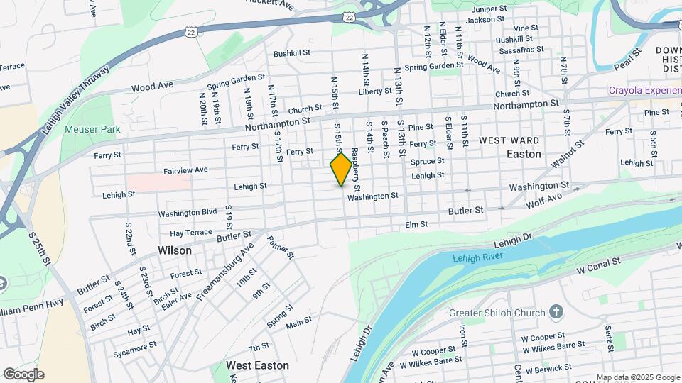1501 Washington St Map and Location Details