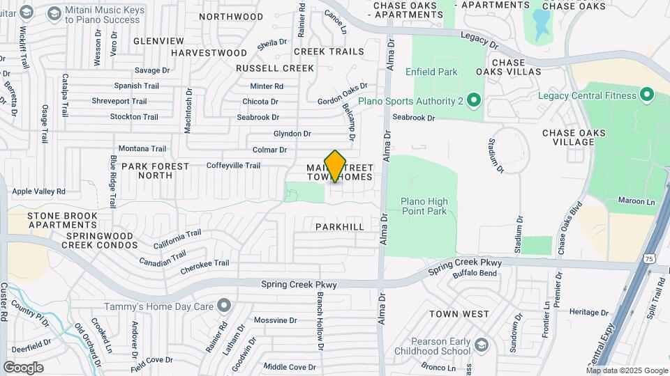 Park Springs Townhomes Map and Location Details