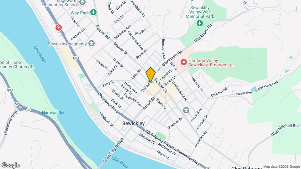 422 Walnut St, Unit 1 Map and Location Details
