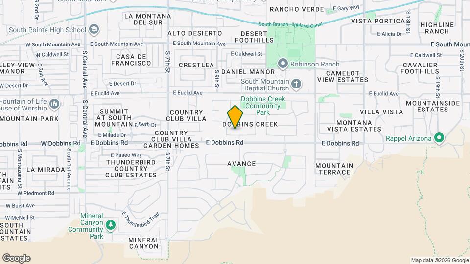 1014 E Milada Dr Map and Location Details