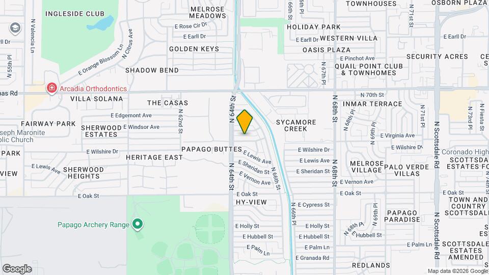 6420 E Wilshire Dr Map and Location Details