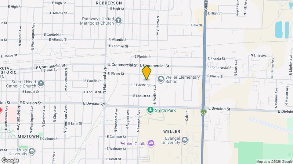 1429 E Pacific St Map and Location Details