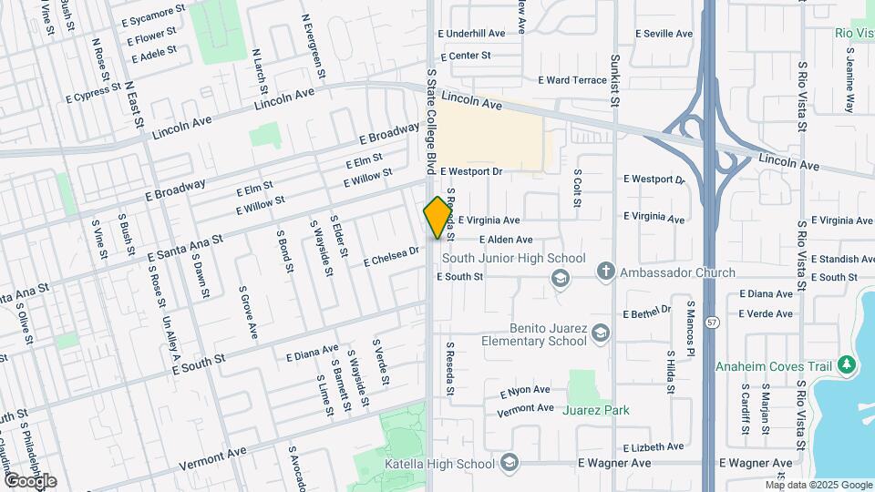 608 S State College Blvd-Unit -608 Map and Location Details