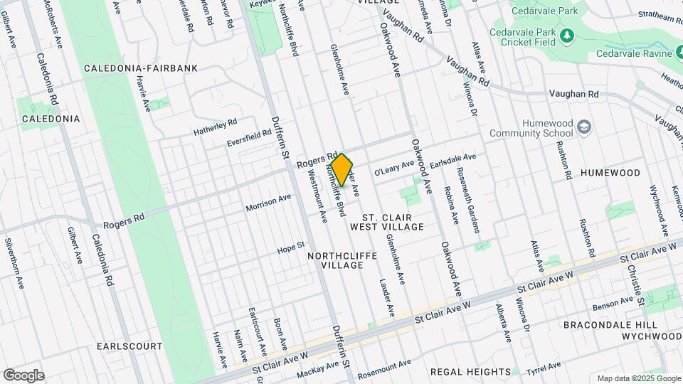 345 Northcliffe Blvd Map and Location Details