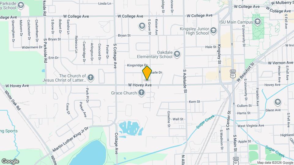 1302 Hovey Ave Mapa y Detalles de la Ubicación