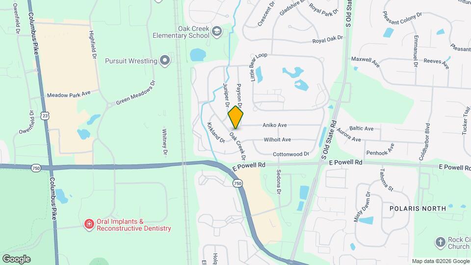 8635 Oak Creek Dr Mapa y Detalles de la Ubicación