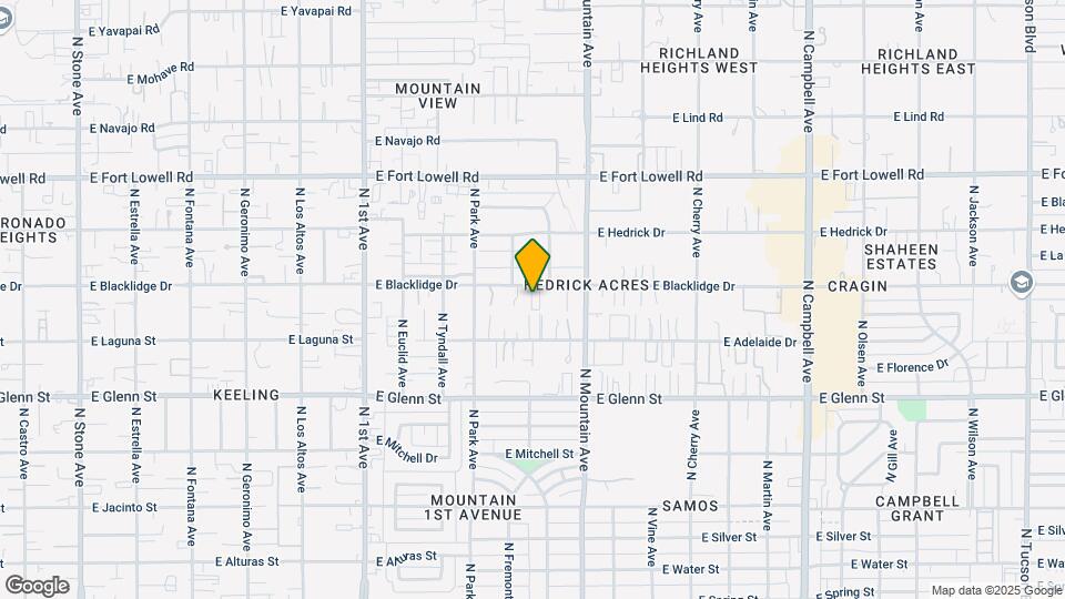 1128 E Blacklidge Dr Mapa y Detalles de la Ubicación
