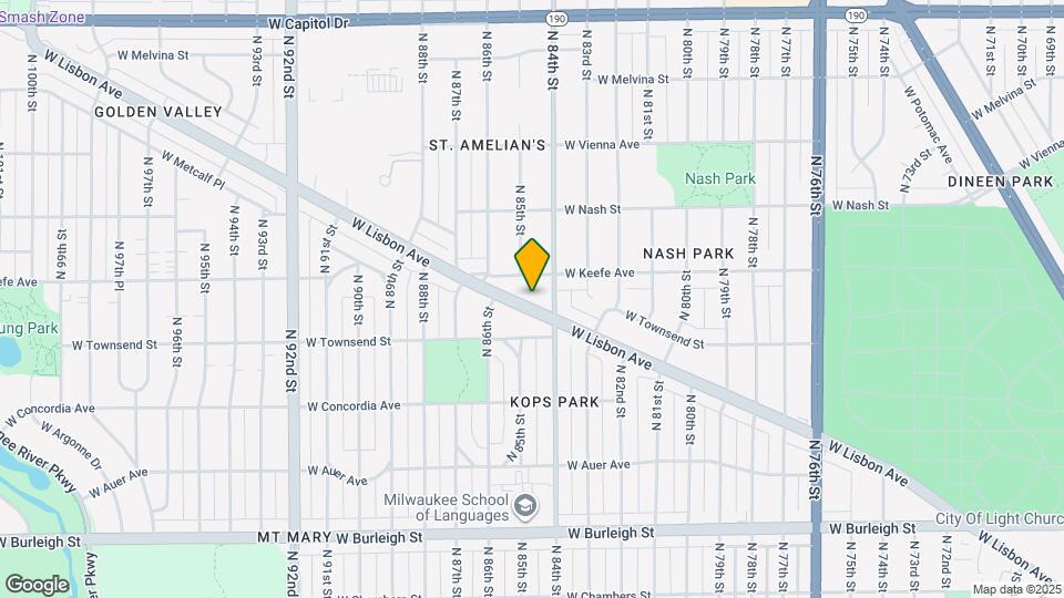 8428 W Lisbon Ave, Unit #1 Map and Location Details