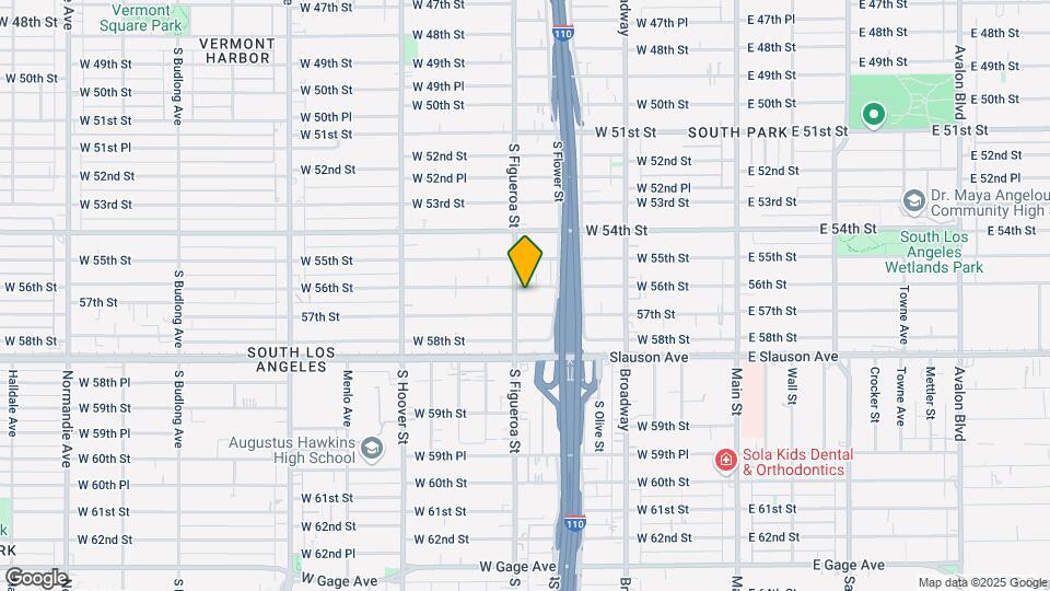5606 S Figueroa St Map and Location Details