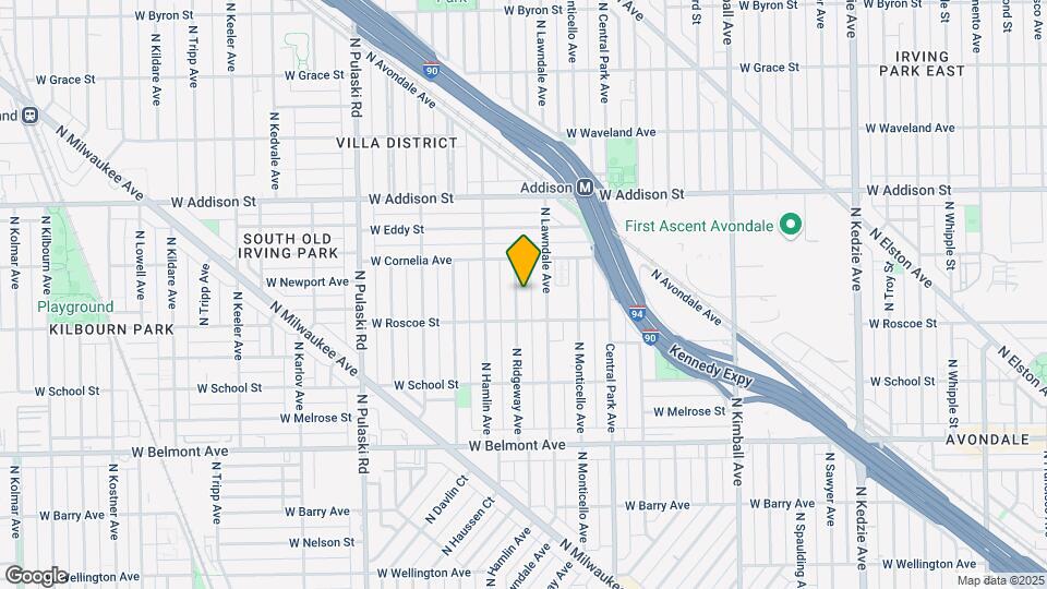 3423 N Ridgeway Ave, Unit Apt 1 Map and Location Details