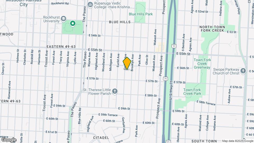 5615 Garfield Ave Map and Location Details