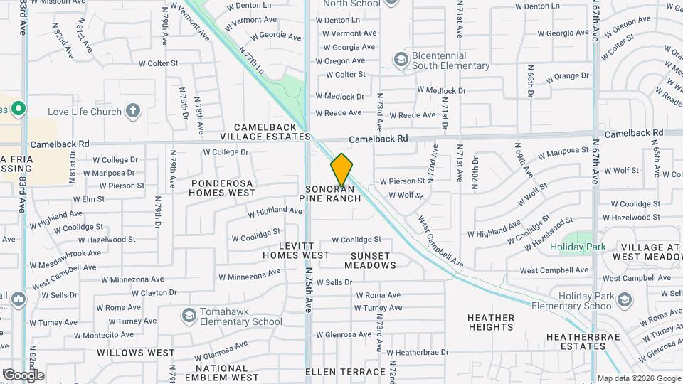 7408 W Wolf St Map and Location Details