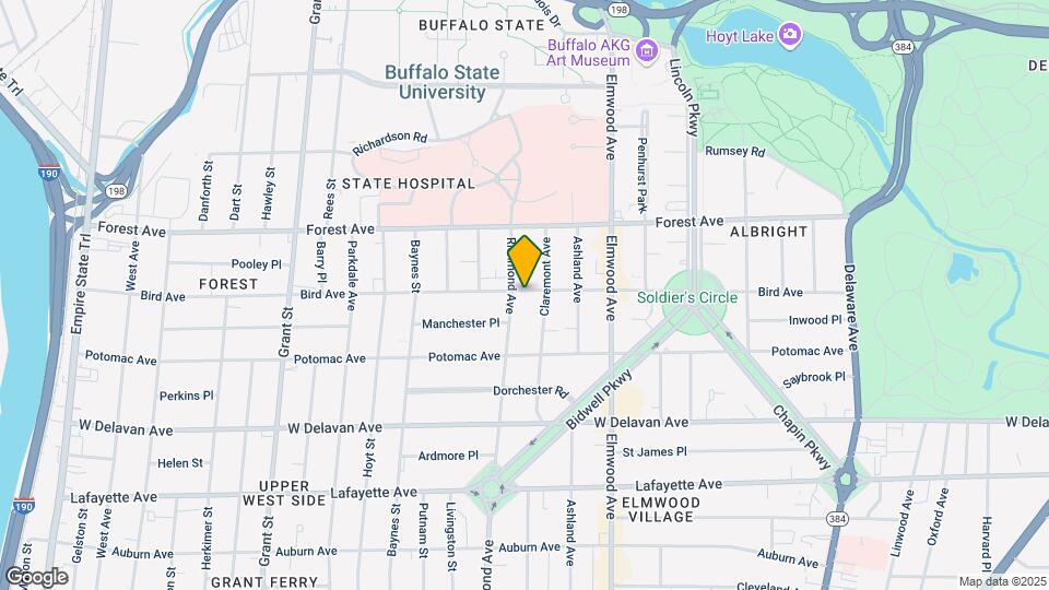 499 Bird Ave Mapa y Detalles de la Ubicación