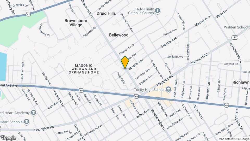 3835 Massie Ave Map and Location Details