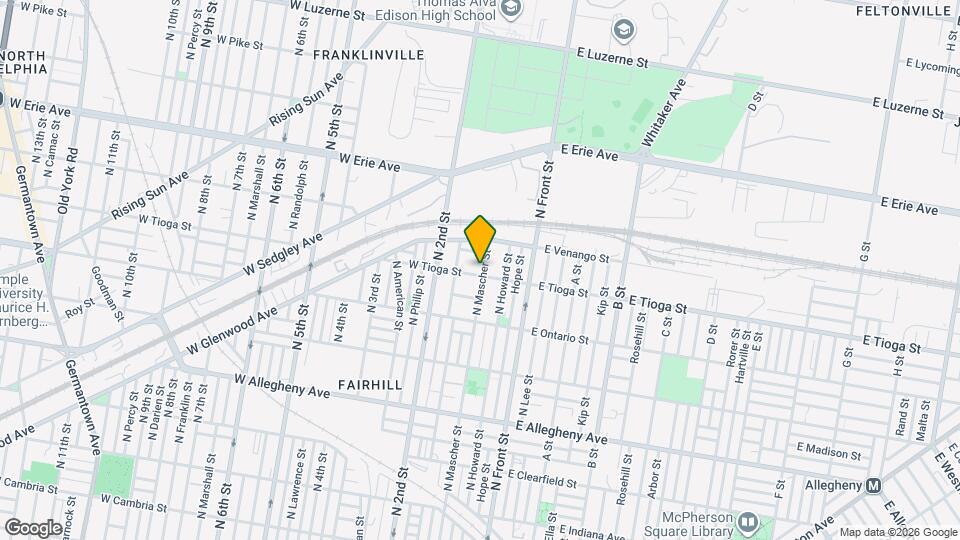 3510 N Mascher St Map and Location Details