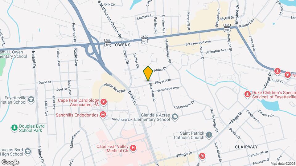 3102 Player Ave Map and Location Details