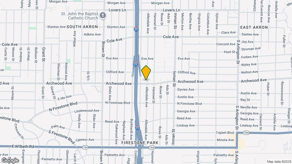 643 E Archwood Ave Map and Location Details