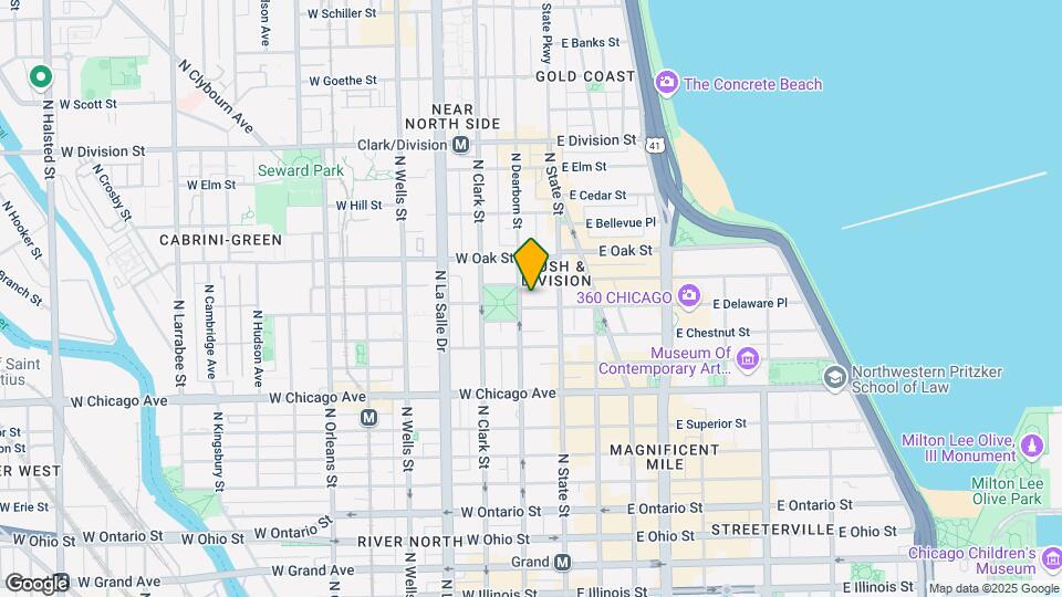 919 N Dearborn St Map and Location Details