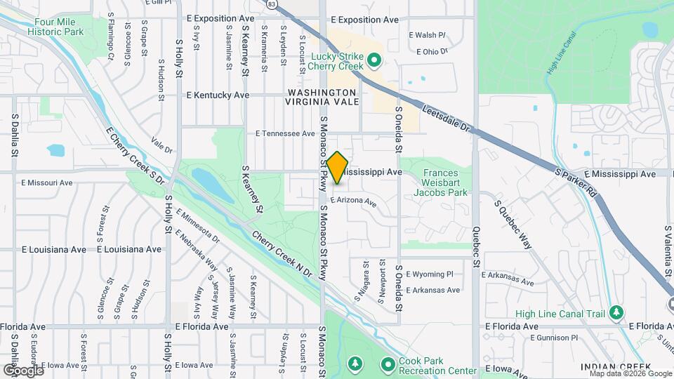 6545 E Arizona Ave Map and Location Details