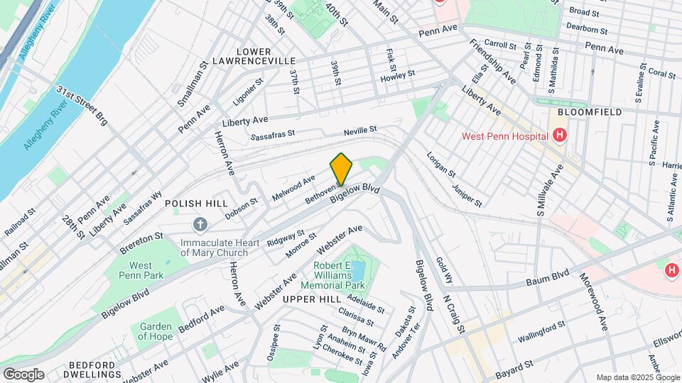 3529-3533 Bigelow Blvd blvd Mapa y Detalles de la Ubicación