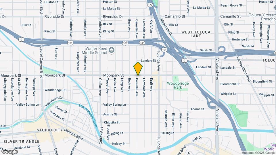 11490 Moorpark St Mapa y Detalles de la Ubicación