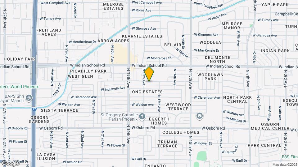 1729 W Fairmount Ave Map and Location Details