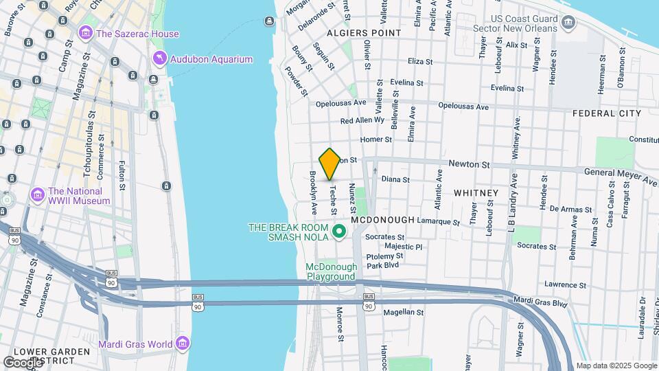 1109 Teche St Map and Location Details
