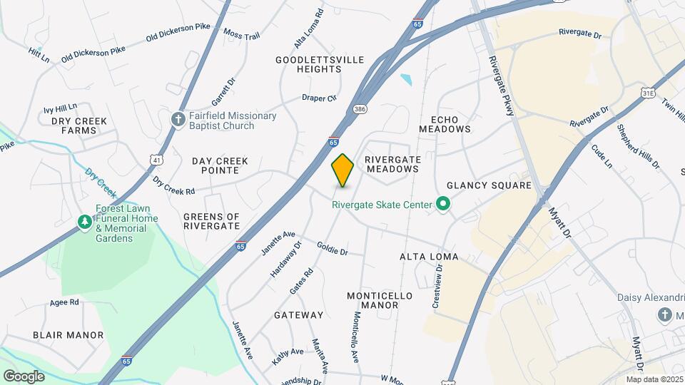606 Alta Loma Rd Map and Location Details
