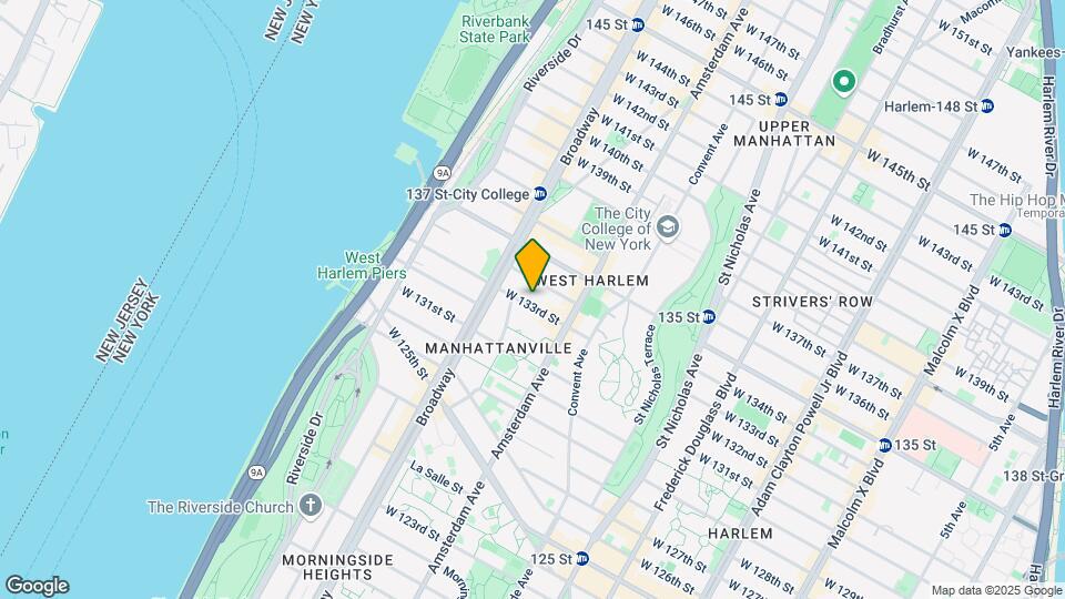 537 W 133rd St Map and Location Details