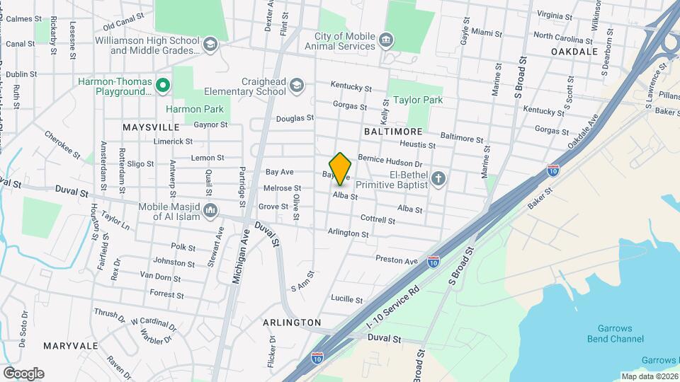 1208 Alba St, Unit 1208 Map and Location Details