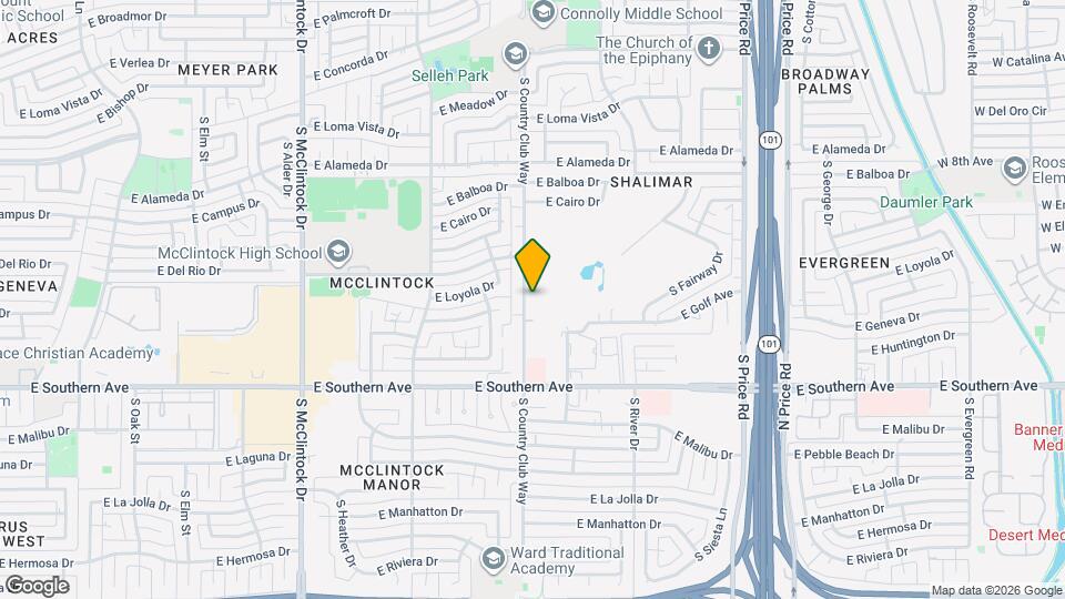 3029 S Country Club Way, Unit 102 Mapa y Detalles de la Ubicación