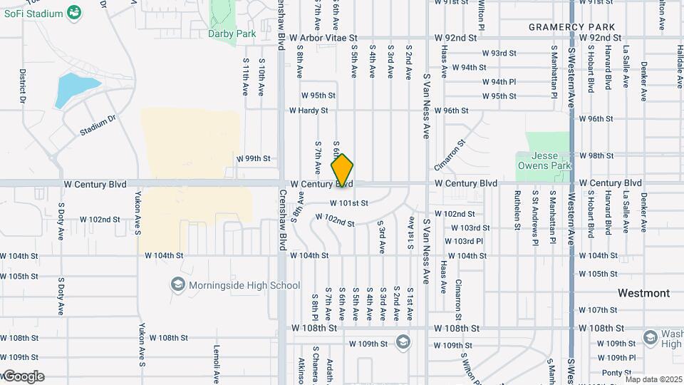 2616 W Century Blvd Mapa y Detalles de la Ubicación